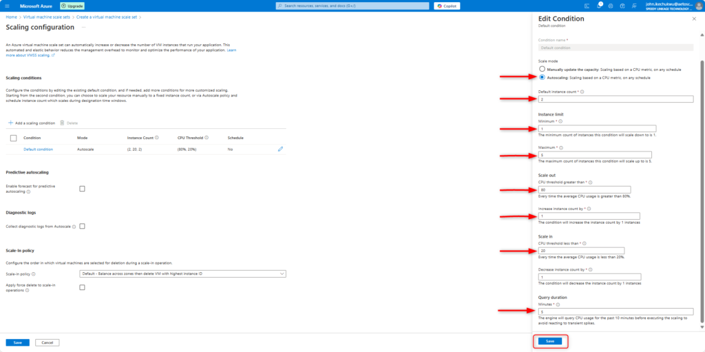 Input Scaling Configuration