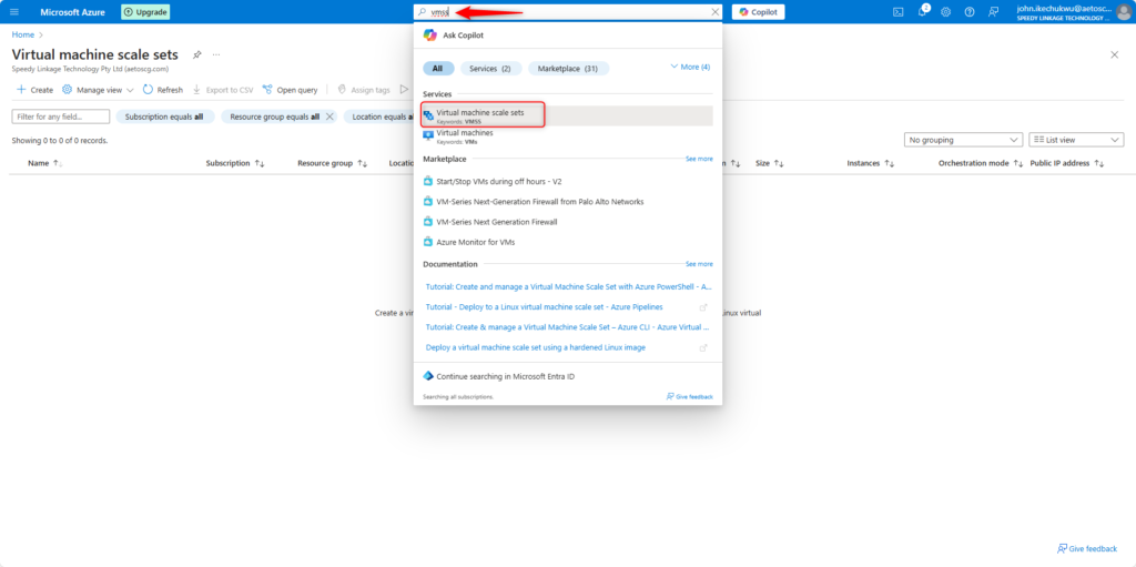 Virtual Machine Scale Set 