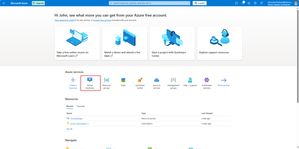 Set Up a Linux Virtual Machine in Azure